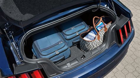 ford mustang convertible trunk space